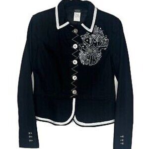 Aziz Black Embroidered Jacket